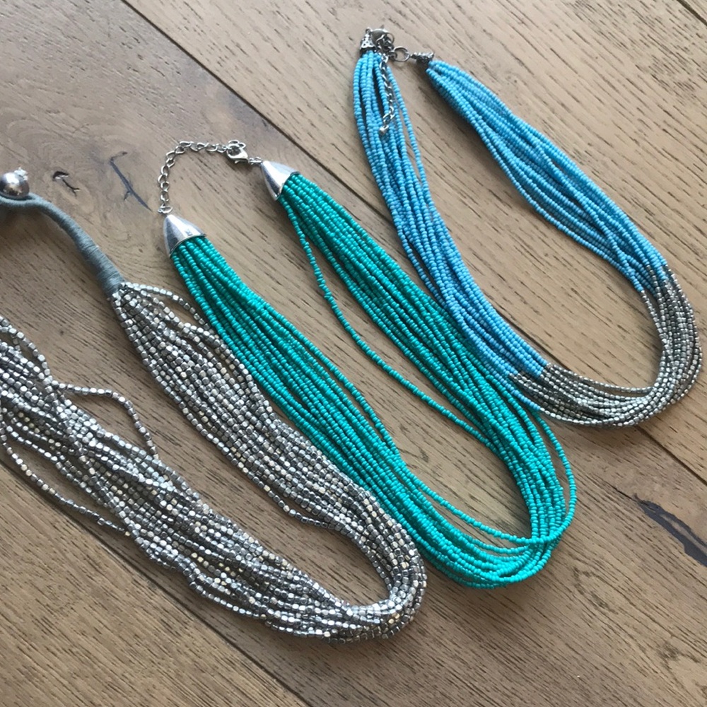 3 multi strand necklaces